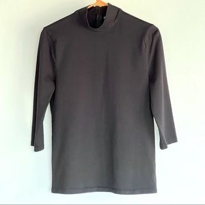 Frame Denim 100% Cotton Mockneck Three-Quarter Sleeve Top  M   Made in USA